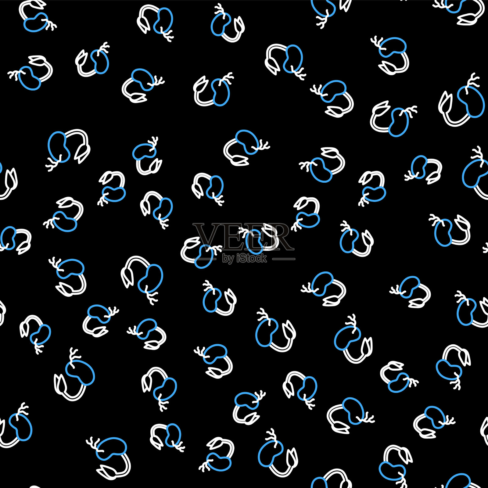 线芽图标隔离无缝图案上插画图片素材