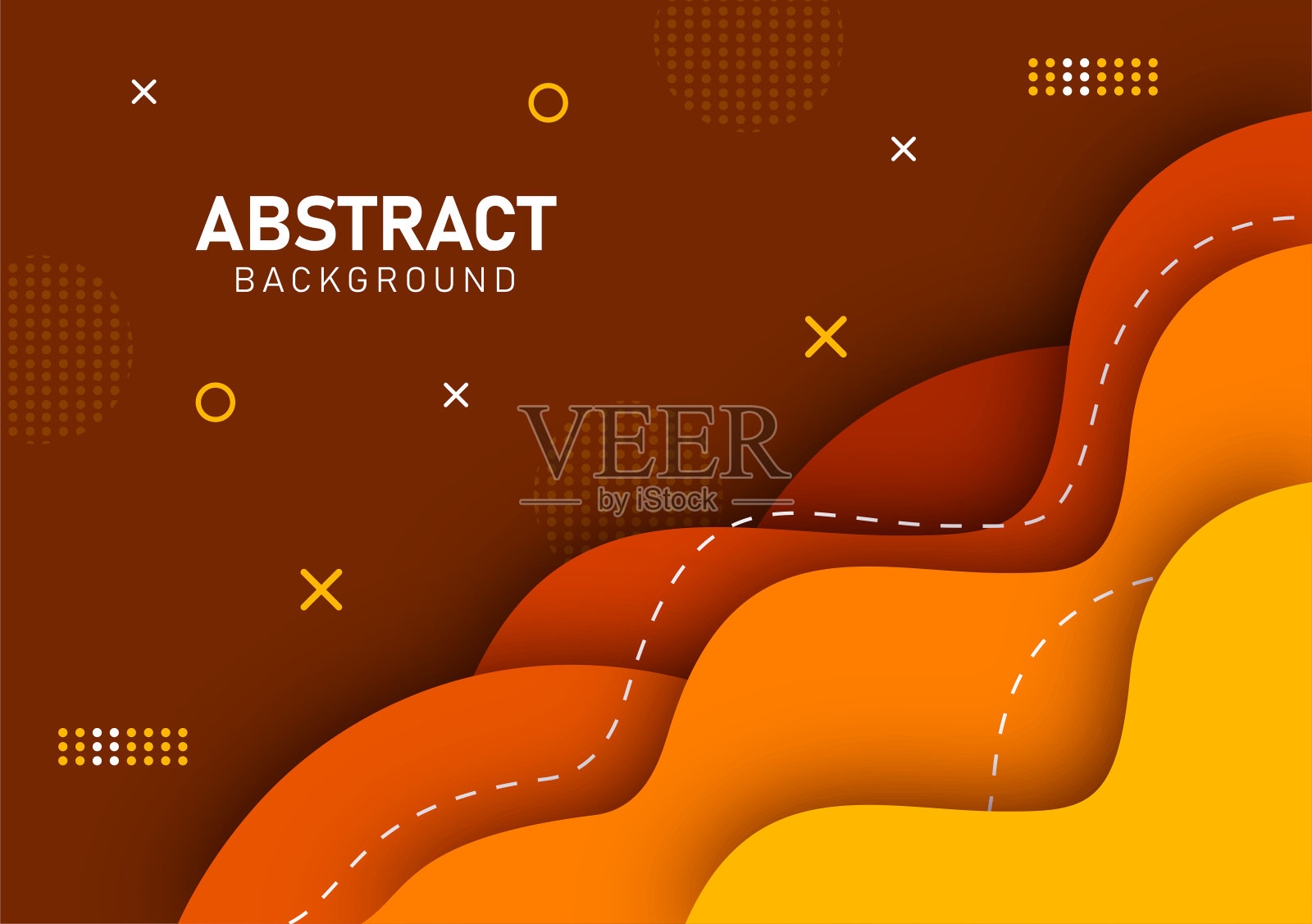 彩色液体和几何背景与流体梯度形状插画图片素材