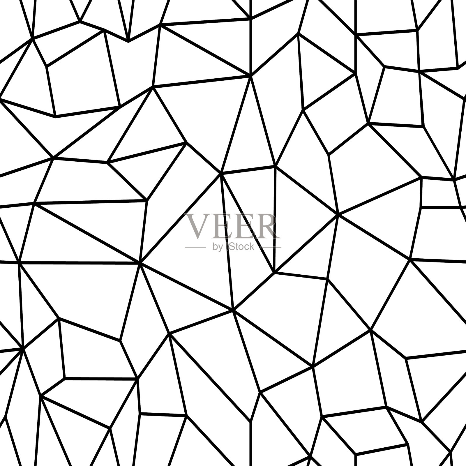 马赛克无缝图案几何多边形插画图片素材