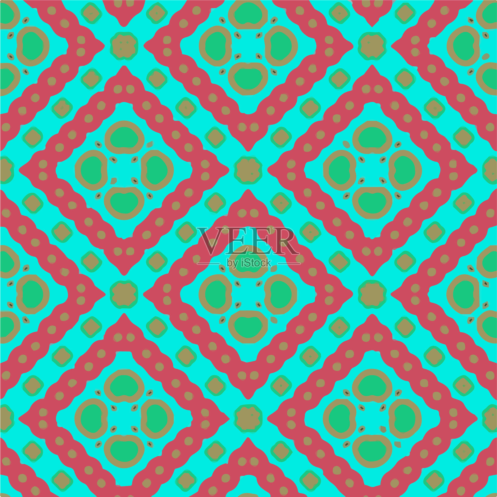 带有三角形元素的几何图案插画图片素材