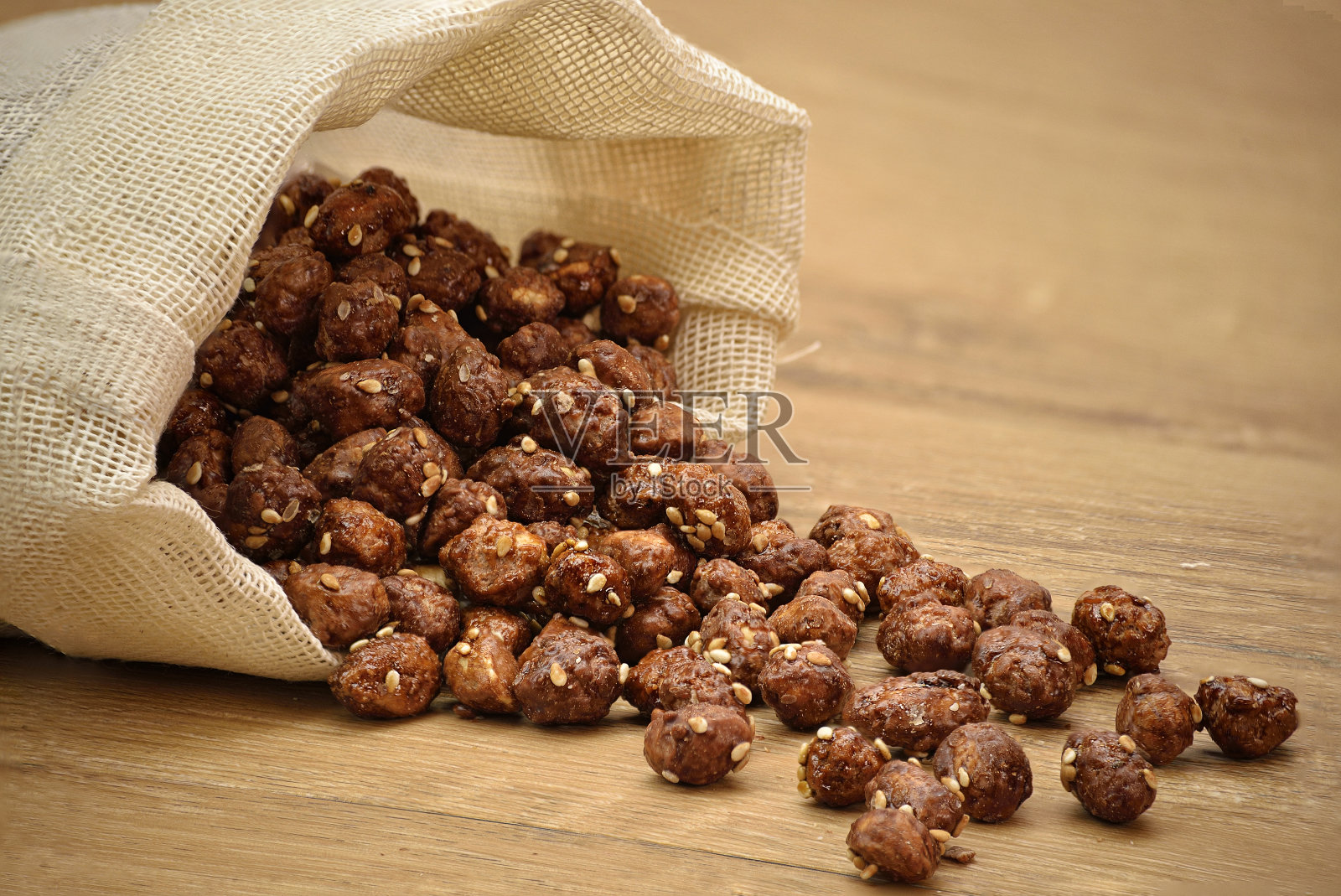 一包garapiñados花生照片摄影图片