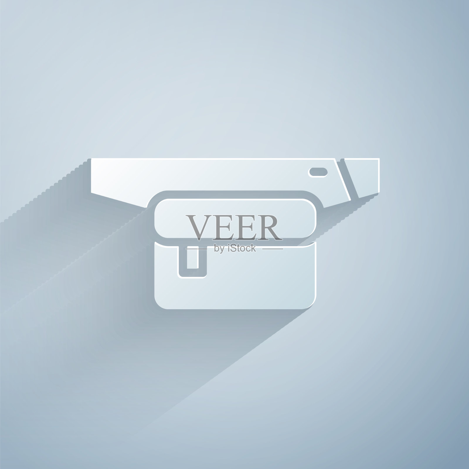 纸切腰袋香蕉图标孤立上插画图片素材