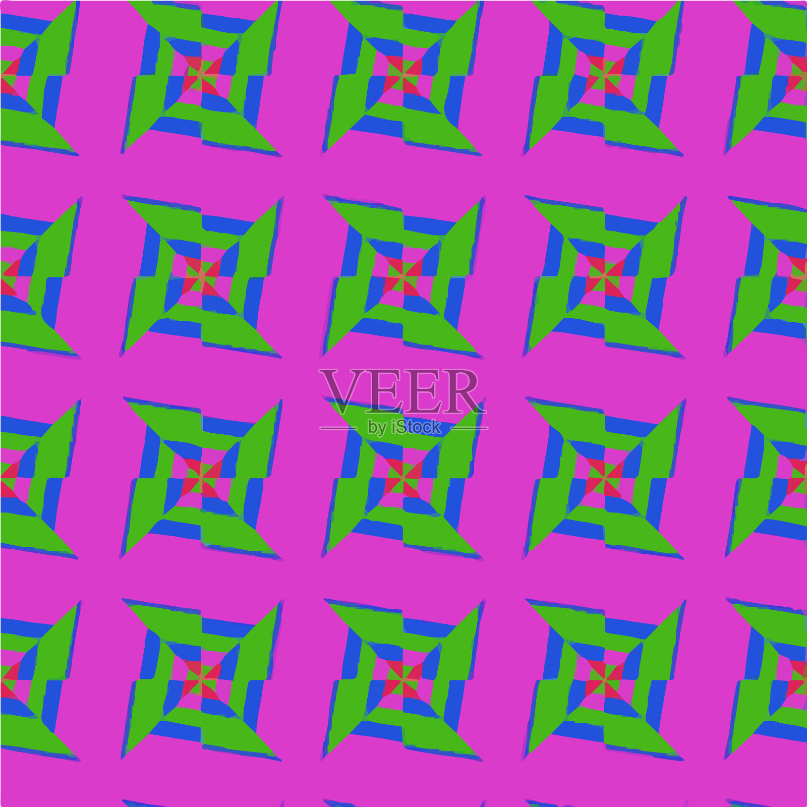 带有三角形元素的几何图案插画图片素材