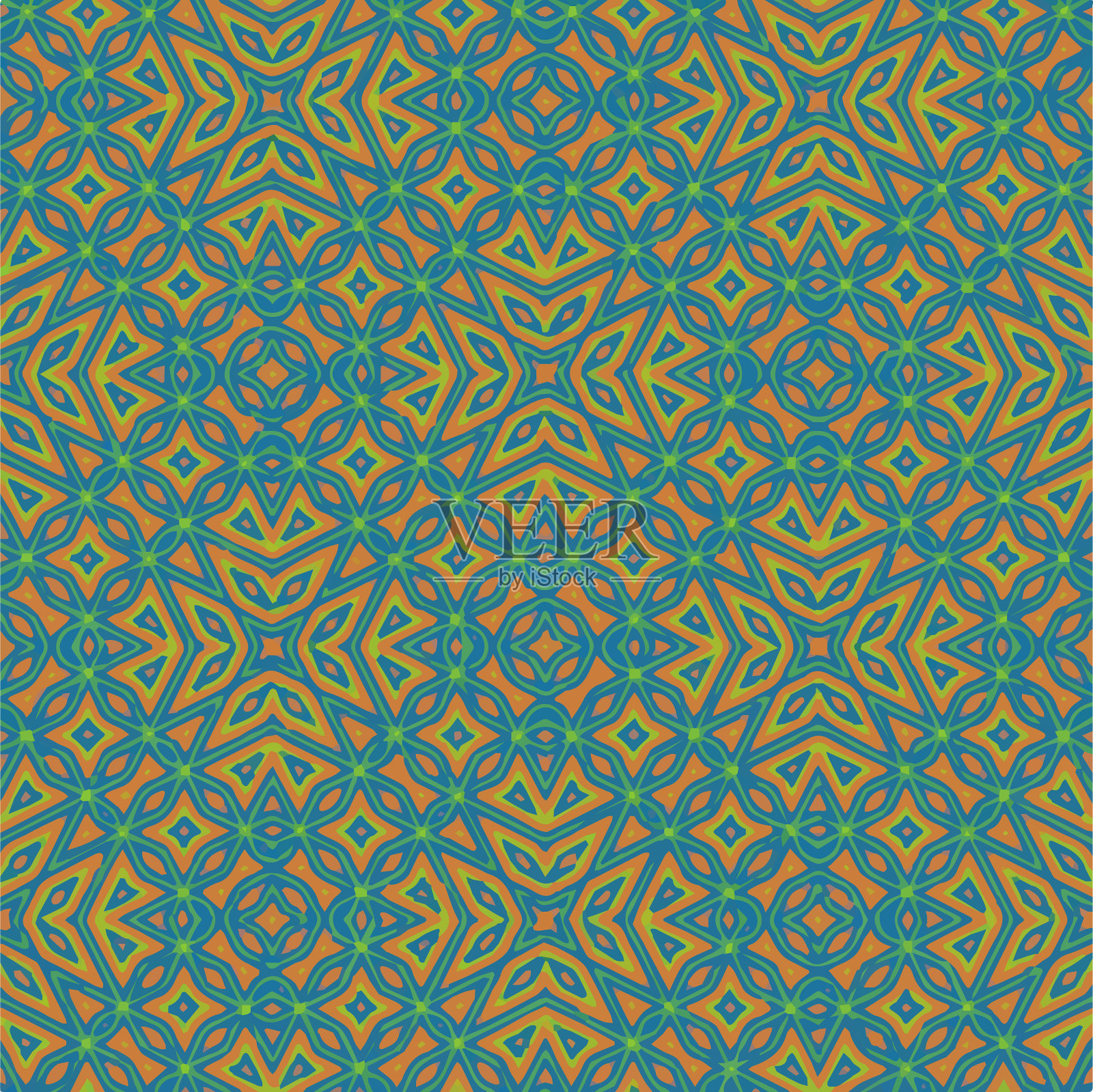 带有三角形元素的几何图案插画图片素材