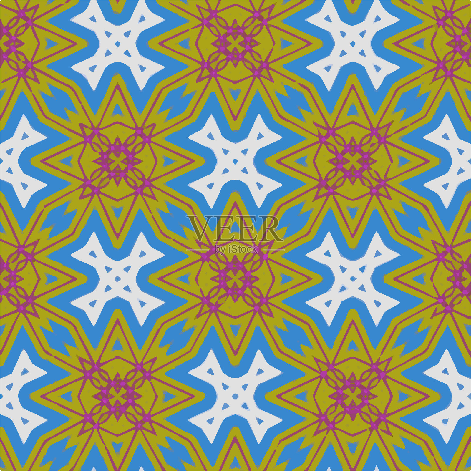 带有三角形元素的几何图案插画图片素材