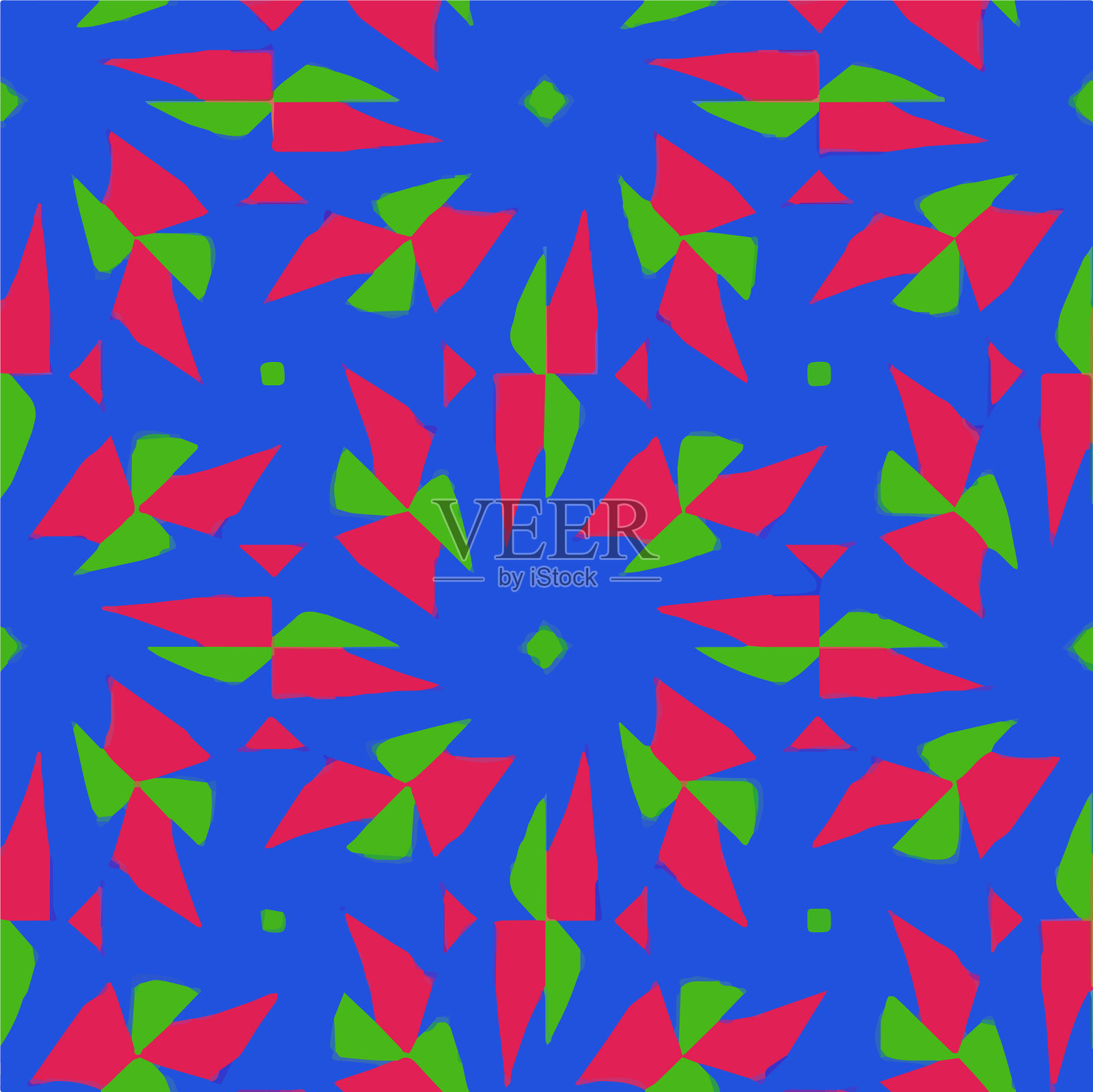 带有三角形元素的几何图案插画图片素材