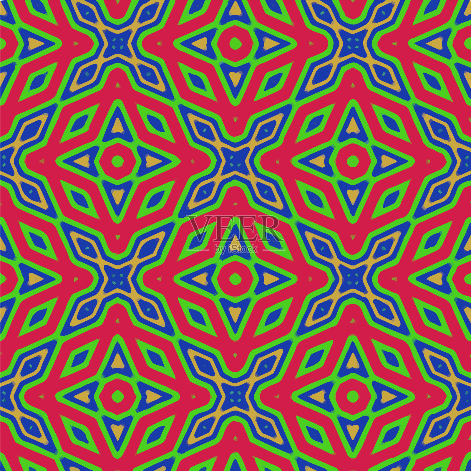 带有三角形元素的几何图案插画图片素材