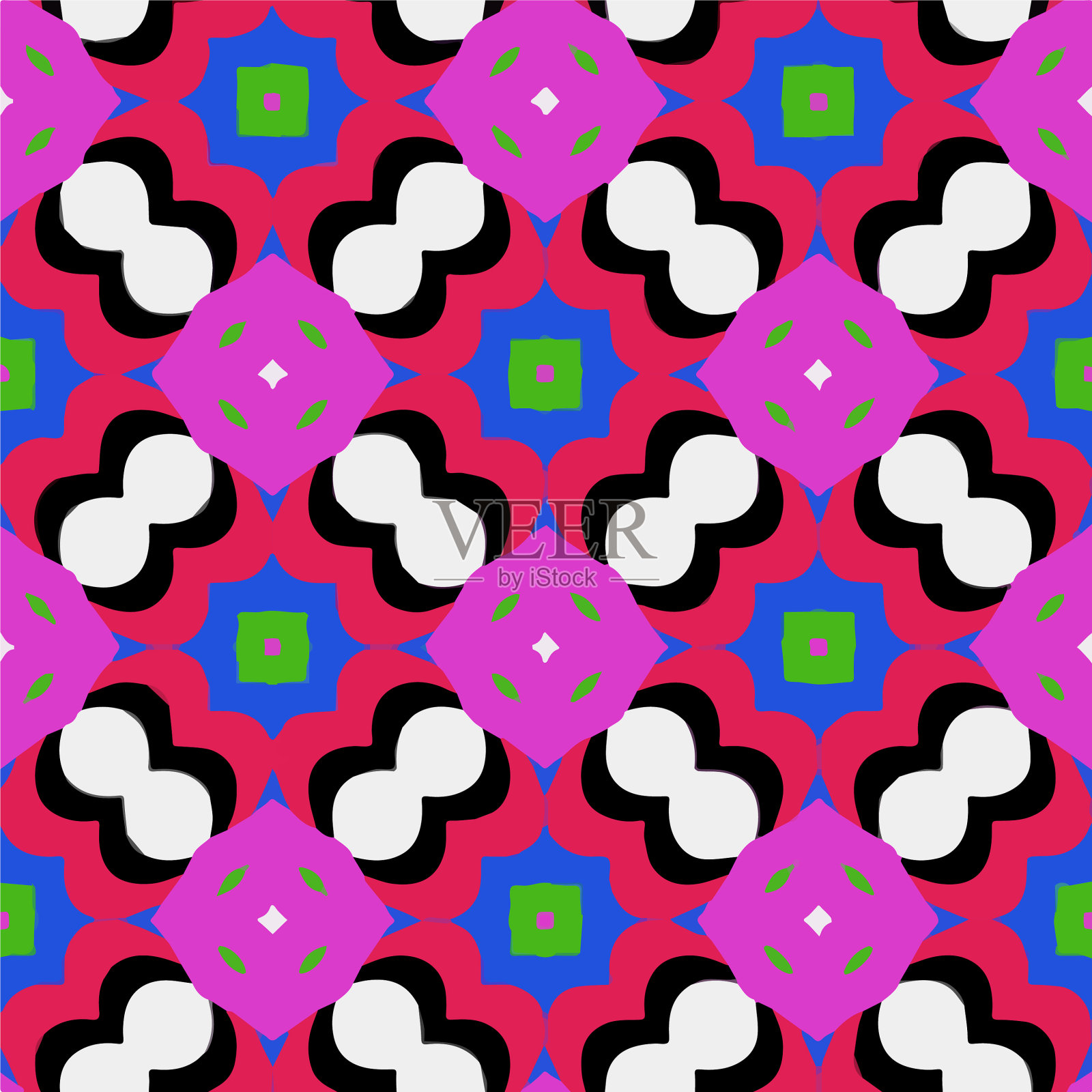 带有三角形元素的几何图案插画图片素材