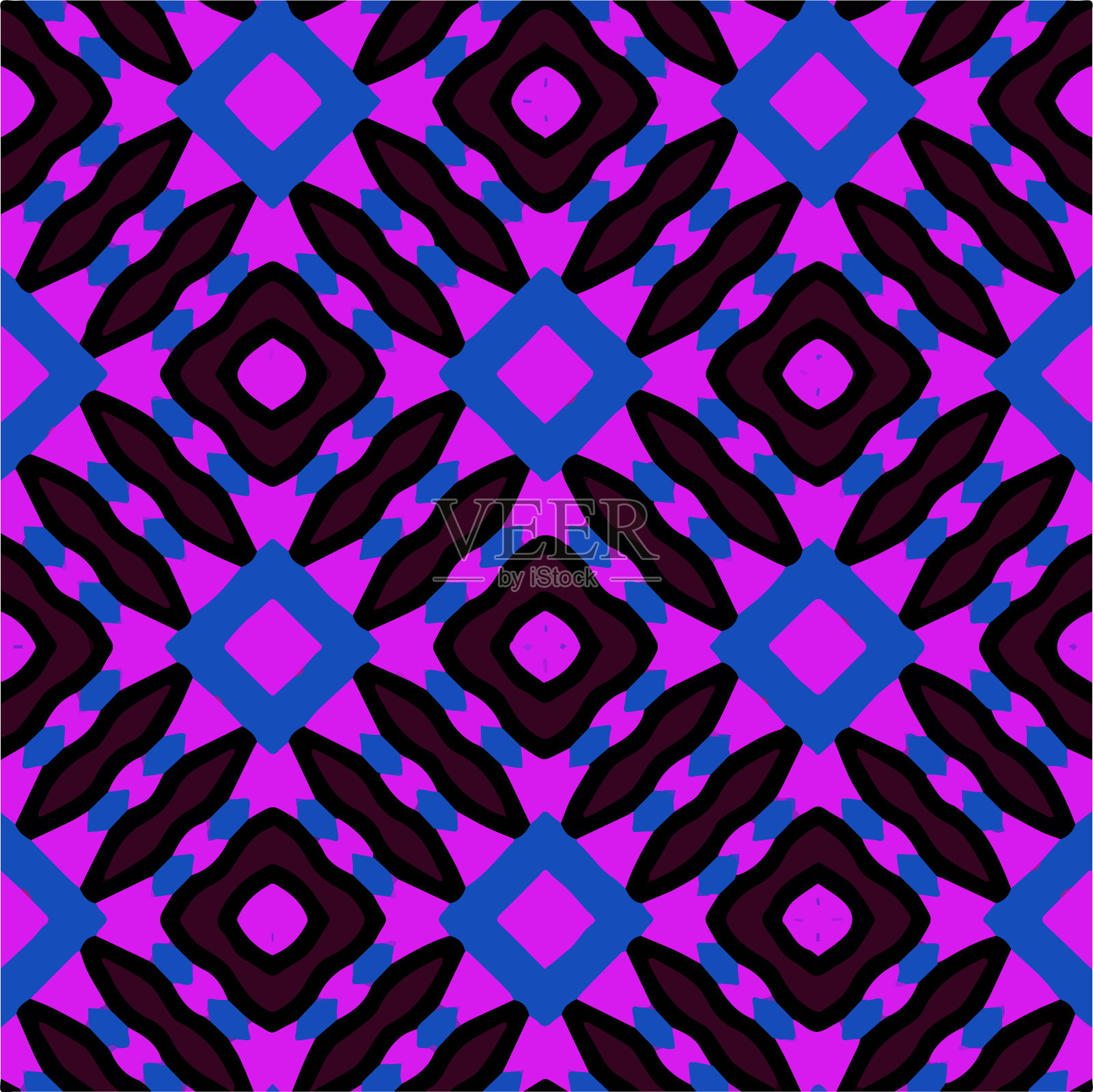 带有三角形元素的几何图案插画图片素材