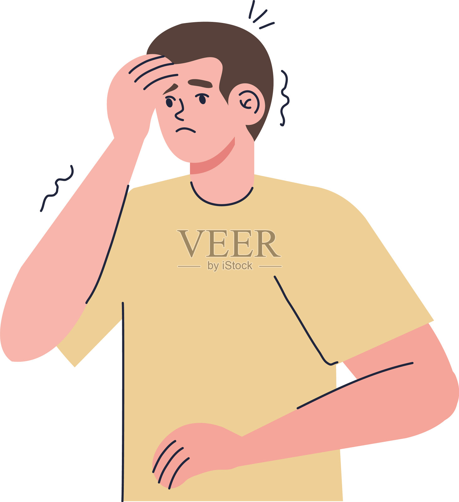 人焦虑设计元素图片