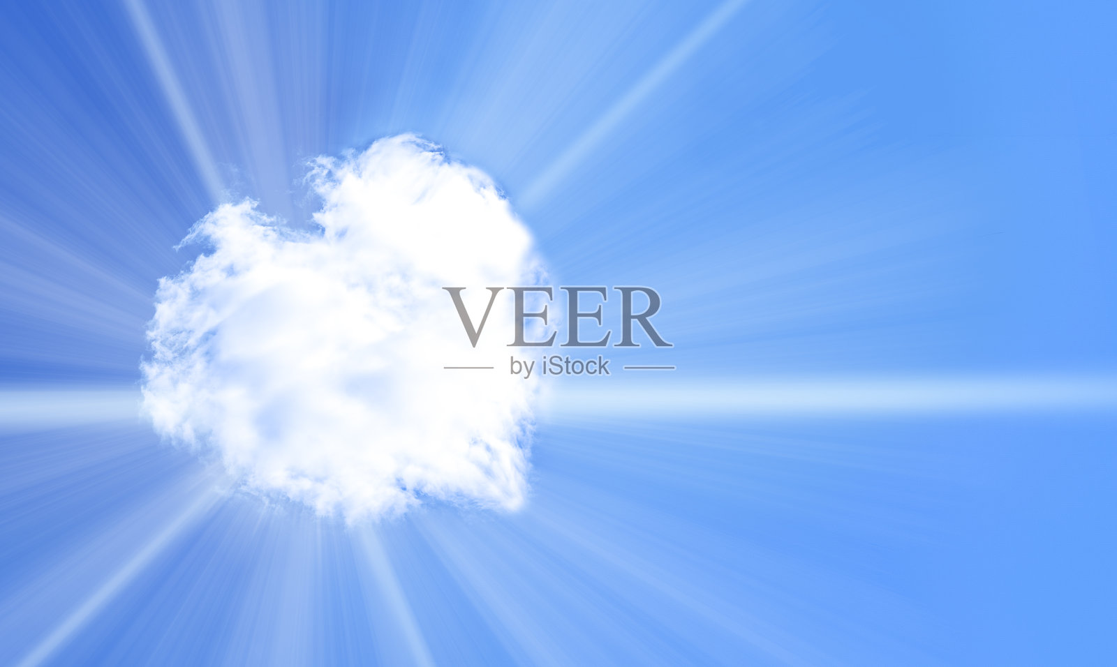 白色心型云照片摄影图片