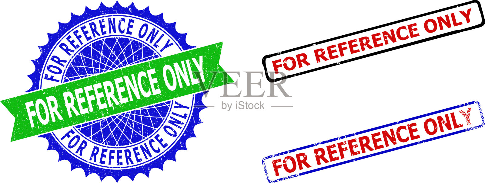 仅供参考的玫瑰形和矩形双色插画图片素材