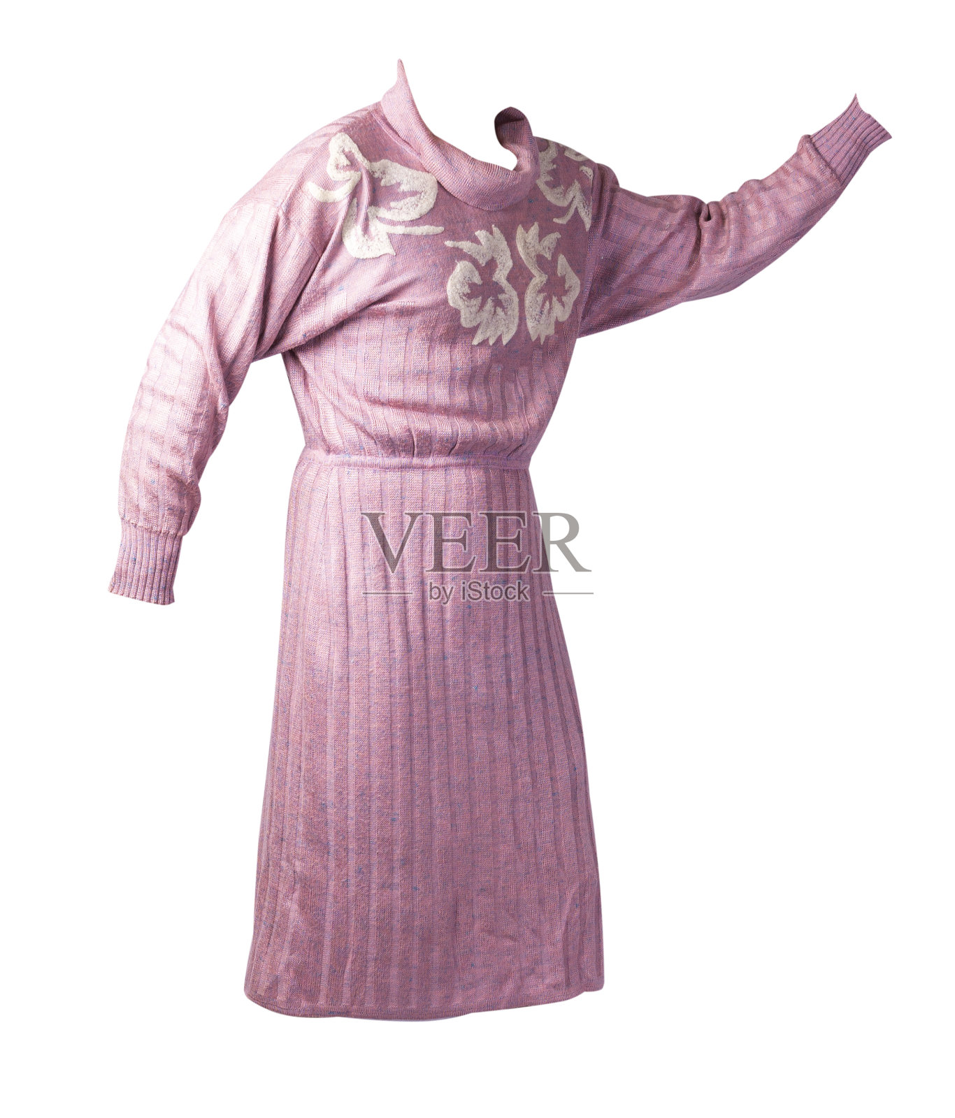 女夏装与钮扣孤立的白色背景。照片摄影图片