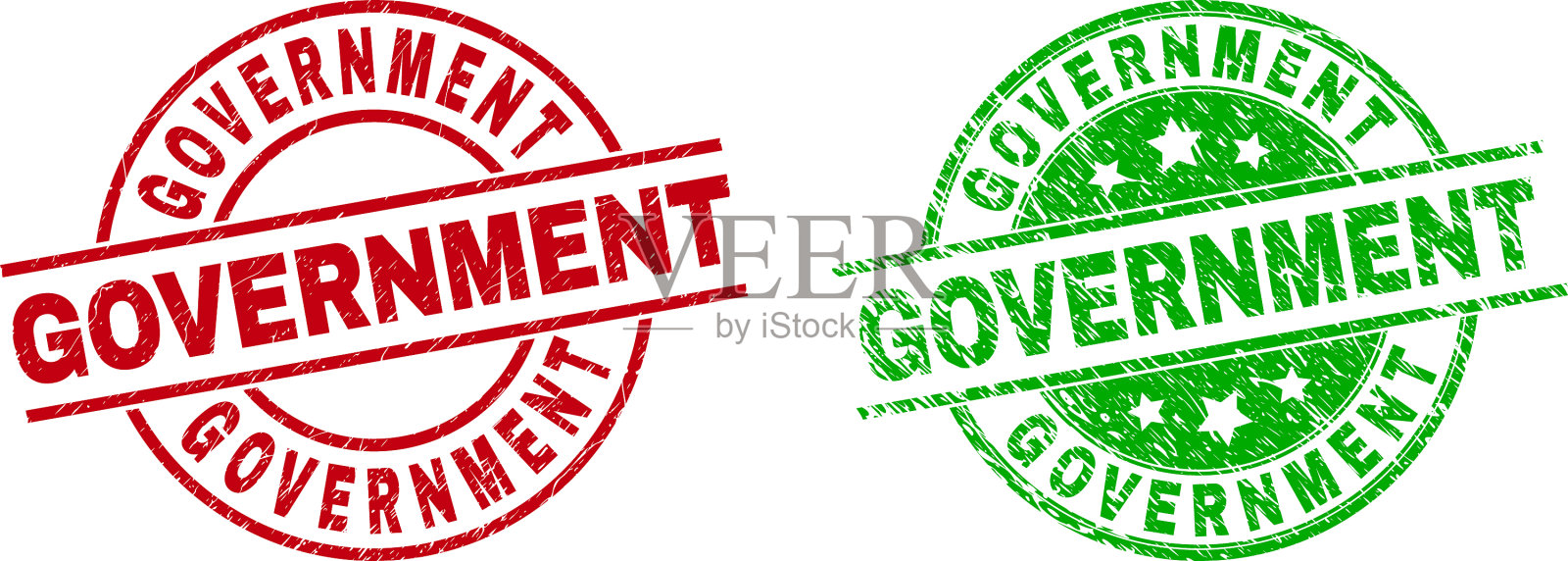 政府圆形印章采用橡胶样式插画图片素材