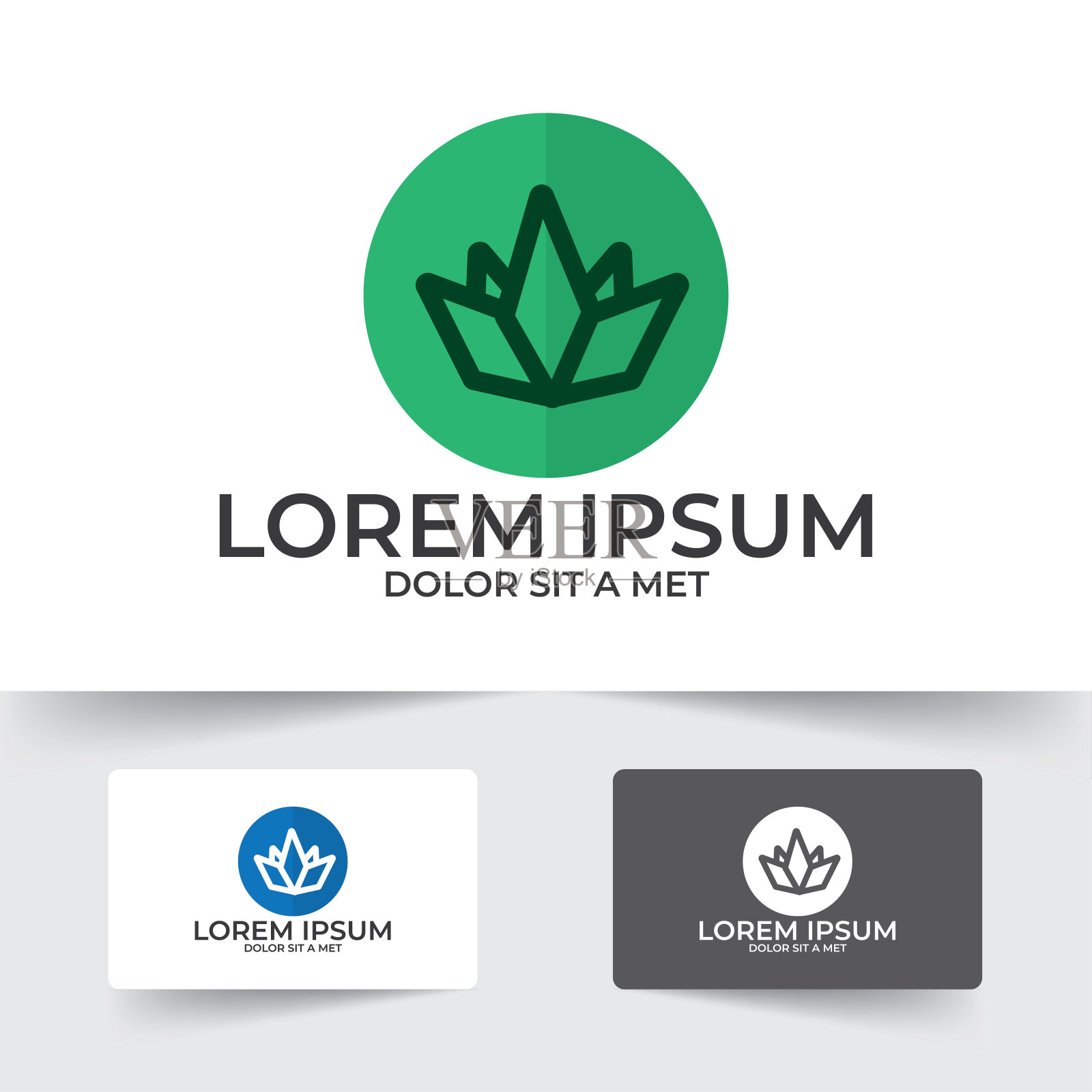 抽象皇冠图标设计模板，王皇冠插图设计矢量孤立在白色背景上插画图片素材