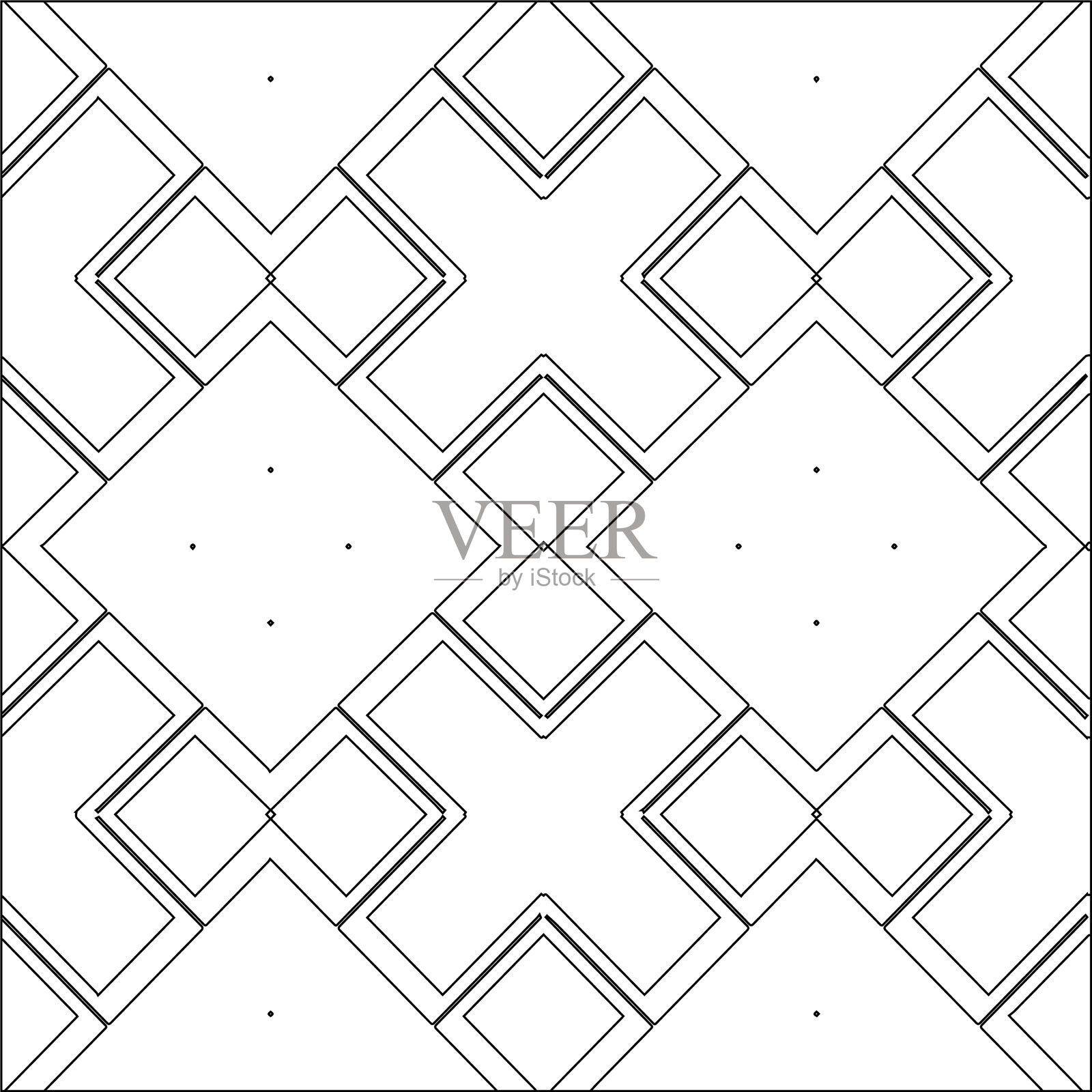带有三角形元素的几何图案插画图片素材