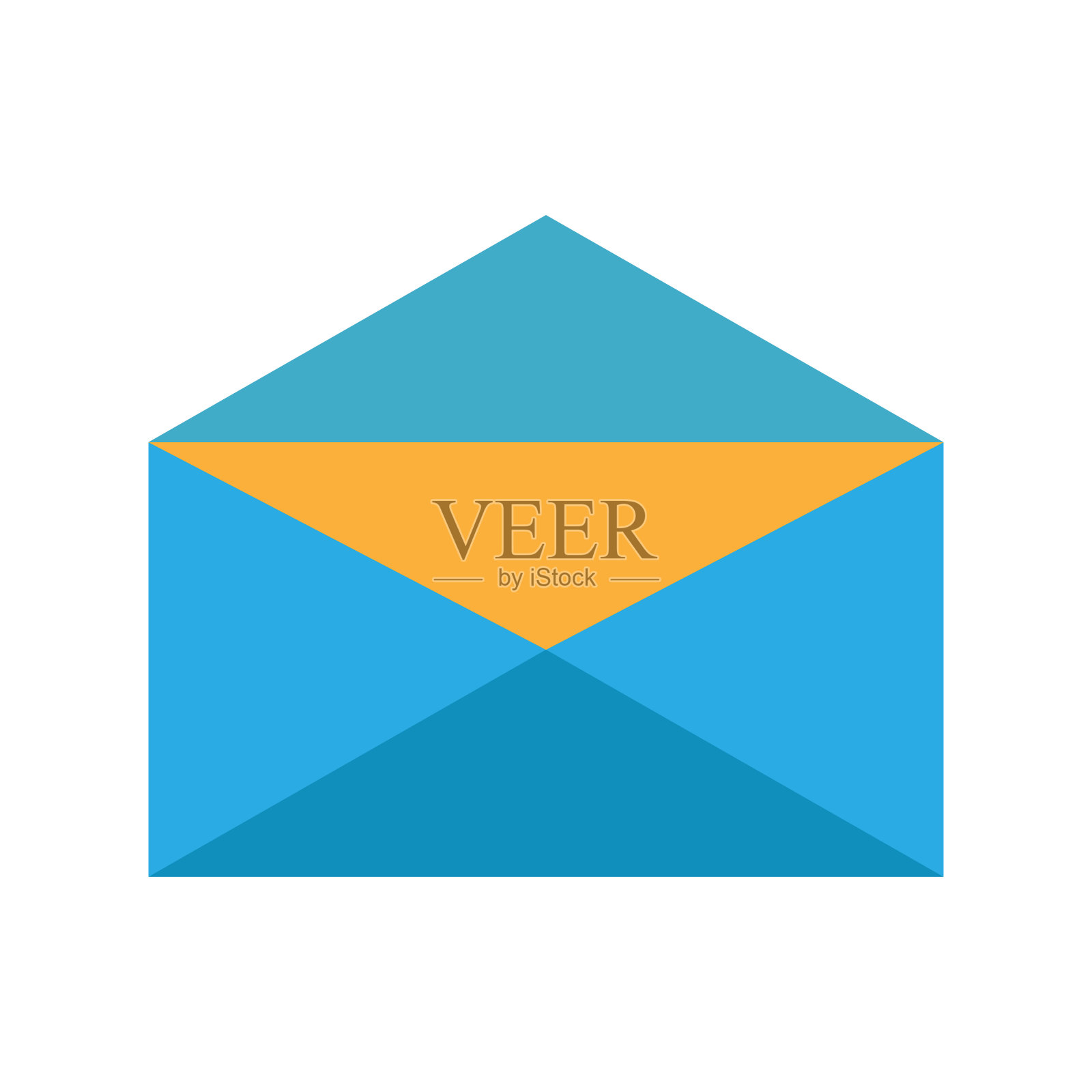 通讯和电子邮件订阅图标平面设计。插画图片素材