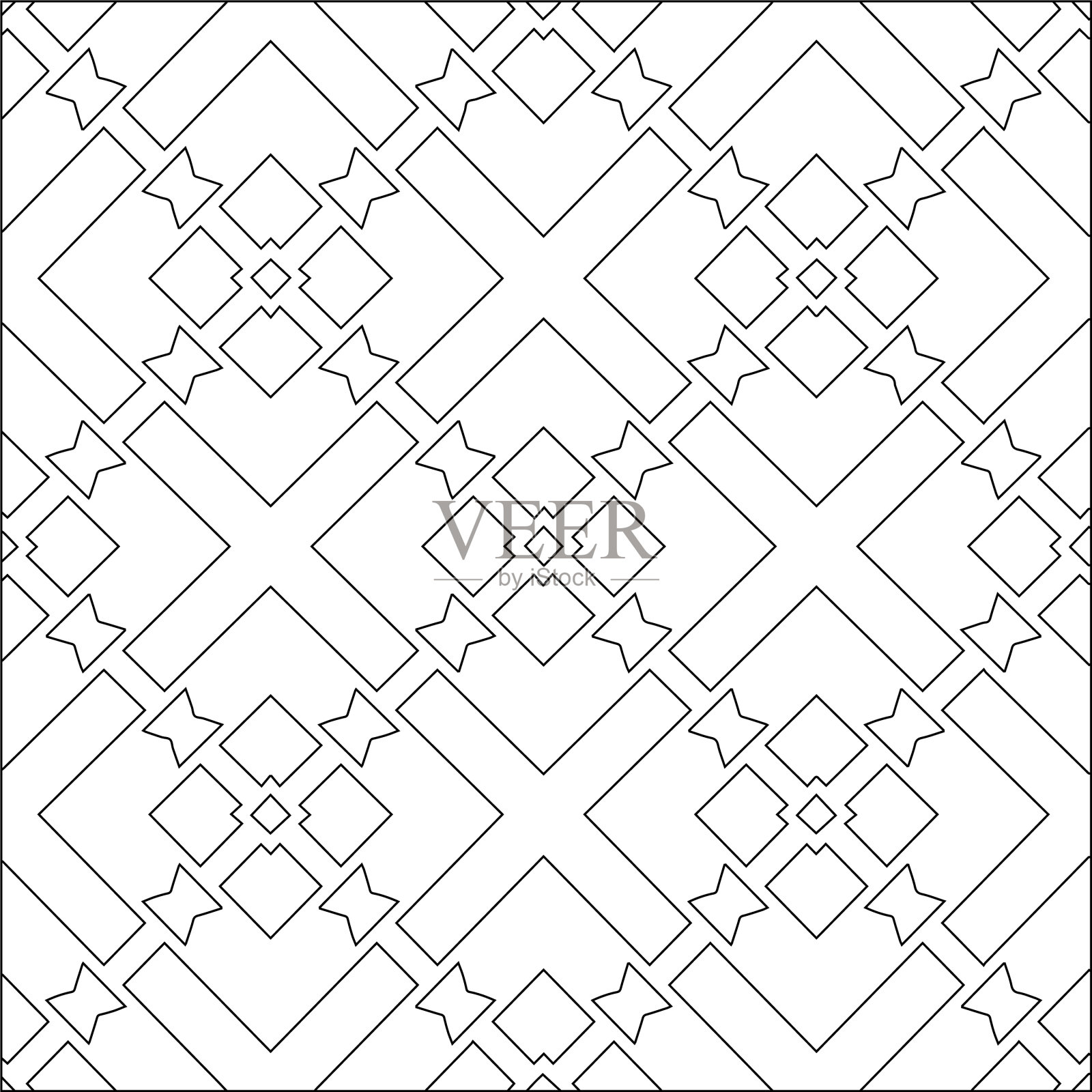 带有三角形元素的几何图案插画图片素材