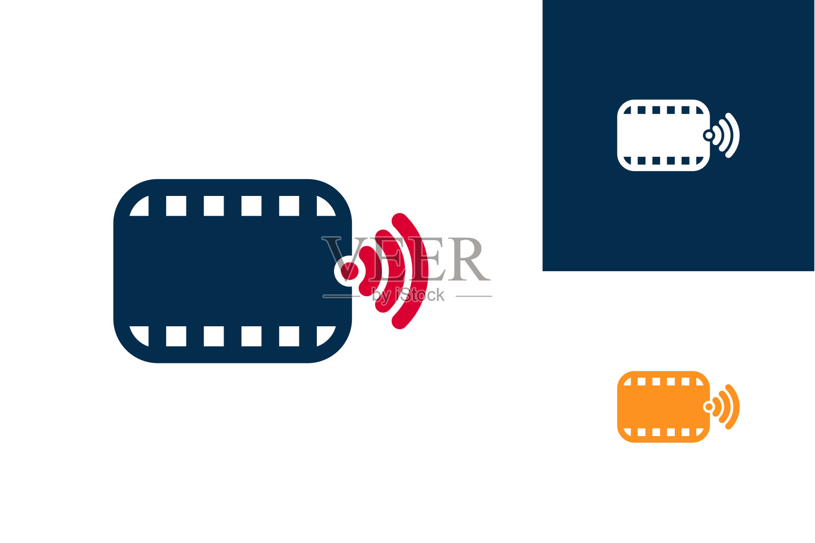 采购产品流视频记录标志模板设计矢量，会徽，设计概念，创意符号，图标插画图片素材