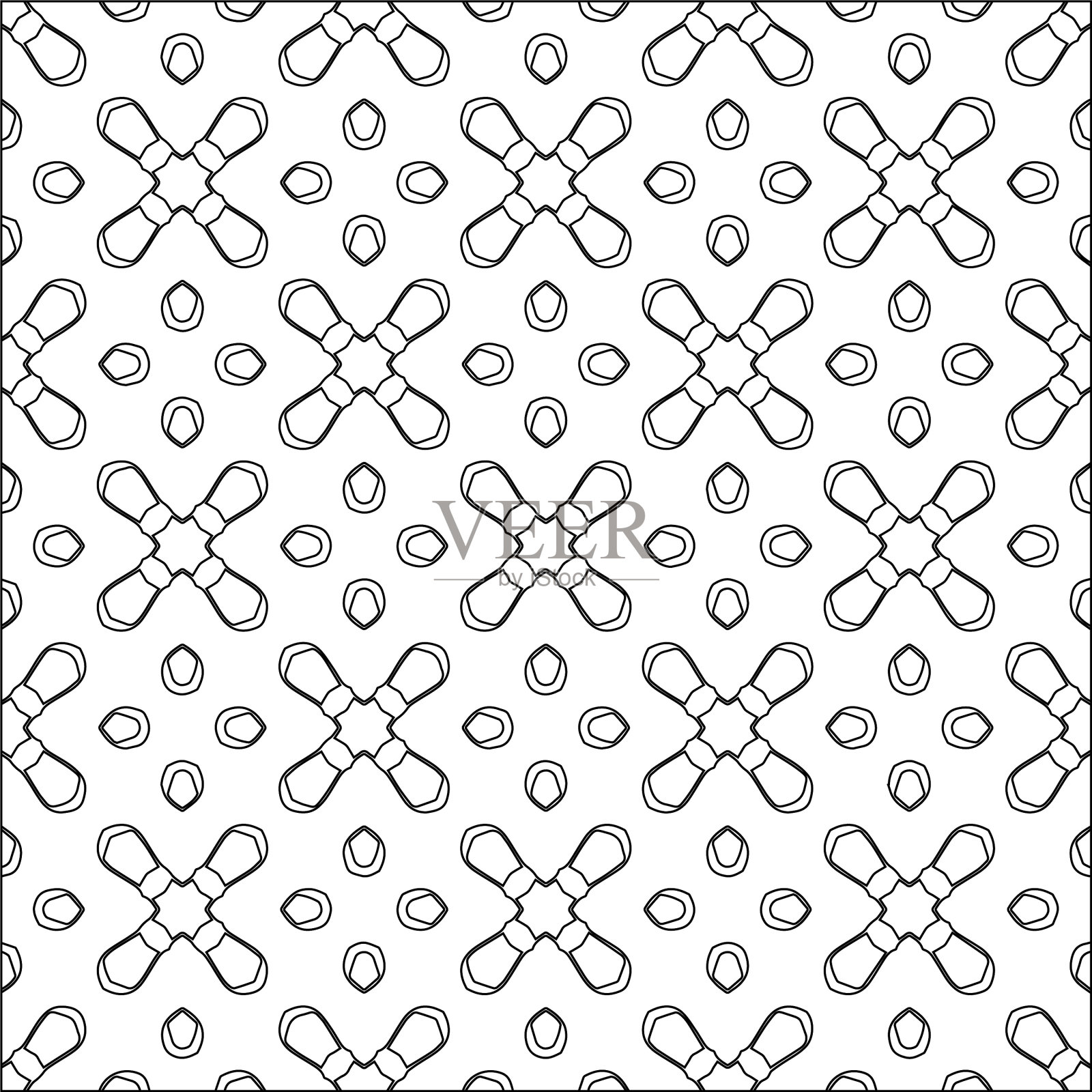 带有三角形元素的几何图案插画图片素材