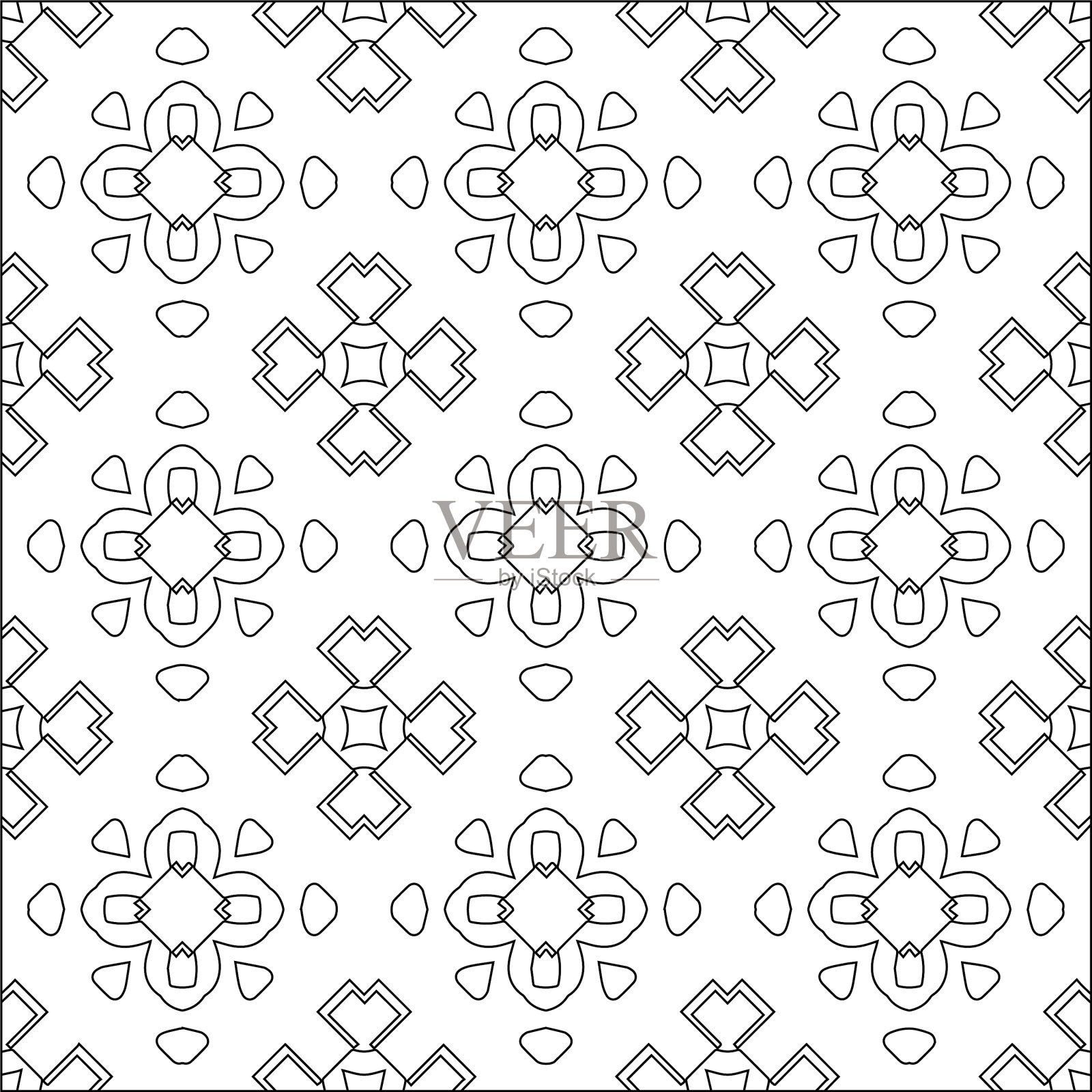 带有三角形元素的几何图案插画图片素材