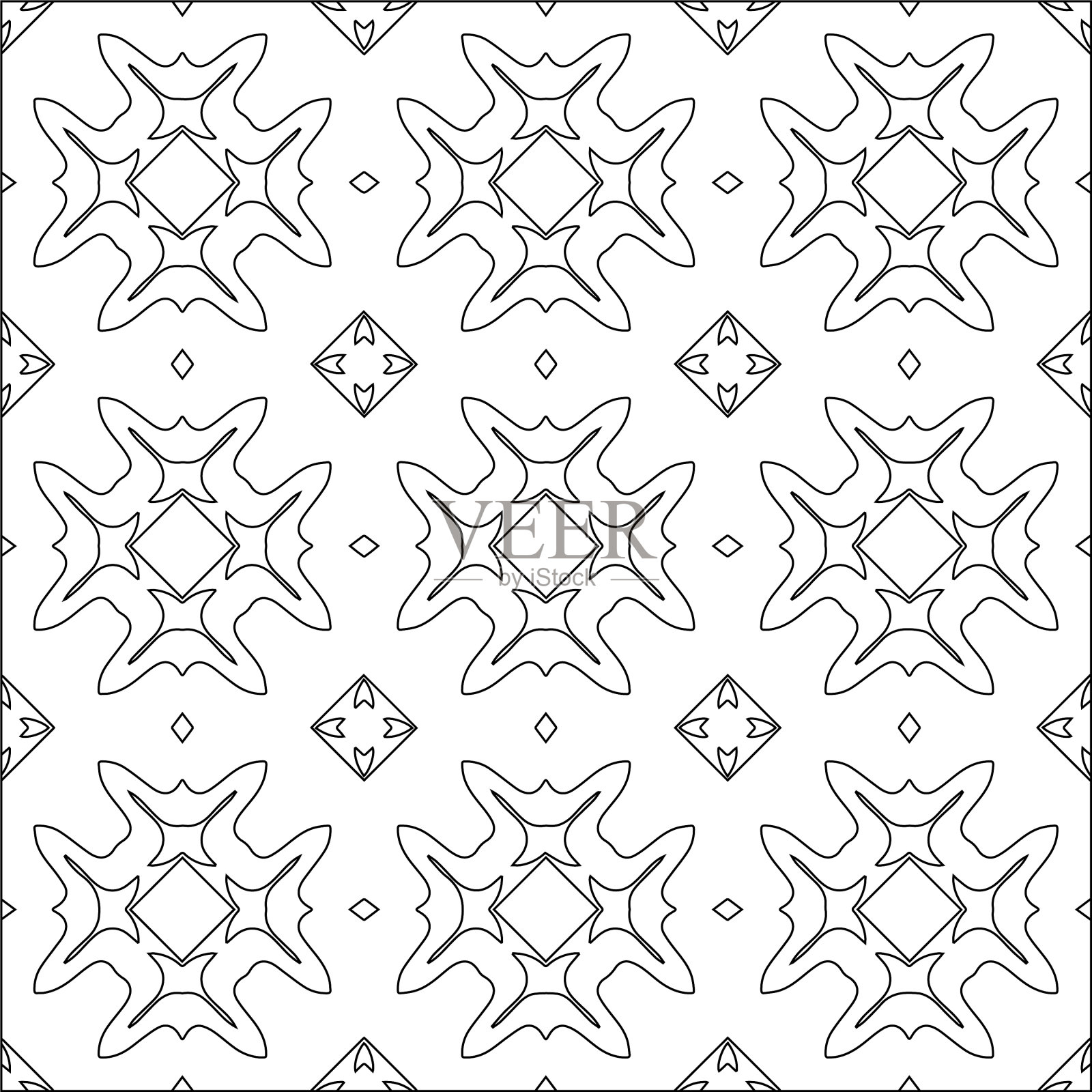 带有三角形元素的几何图案插画图片素材