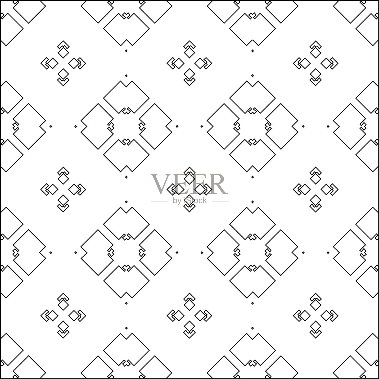 带有三角形元素的几何图案插画图片素材