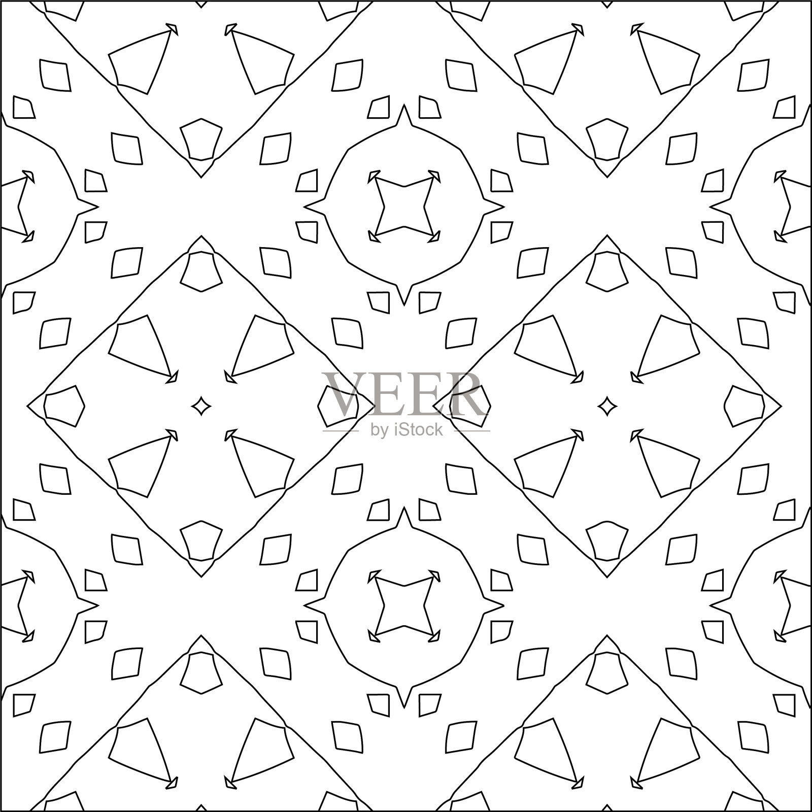 带有三角形元素的几何图案插画图片素材