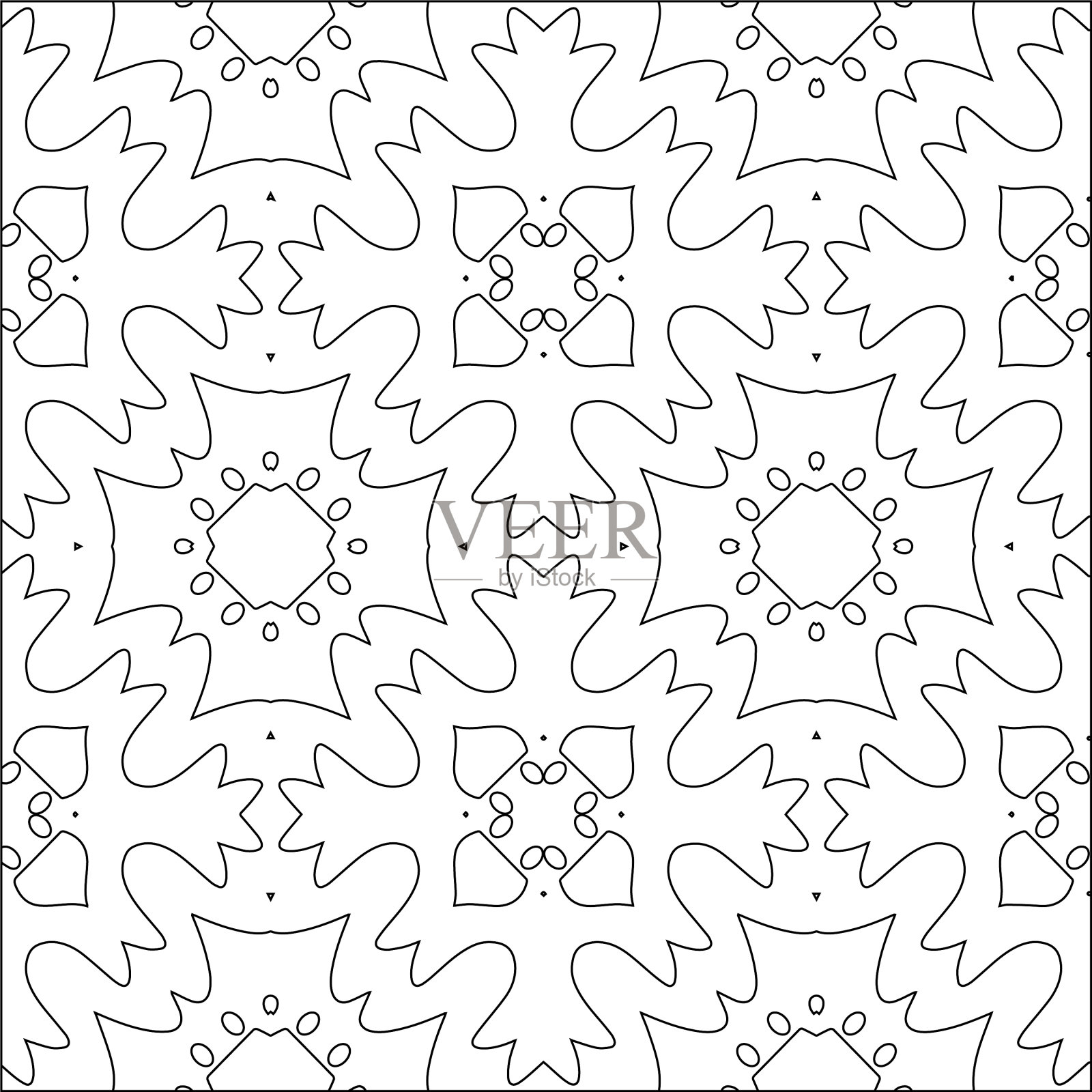 带有三角形元素的几何图案插画图片素材