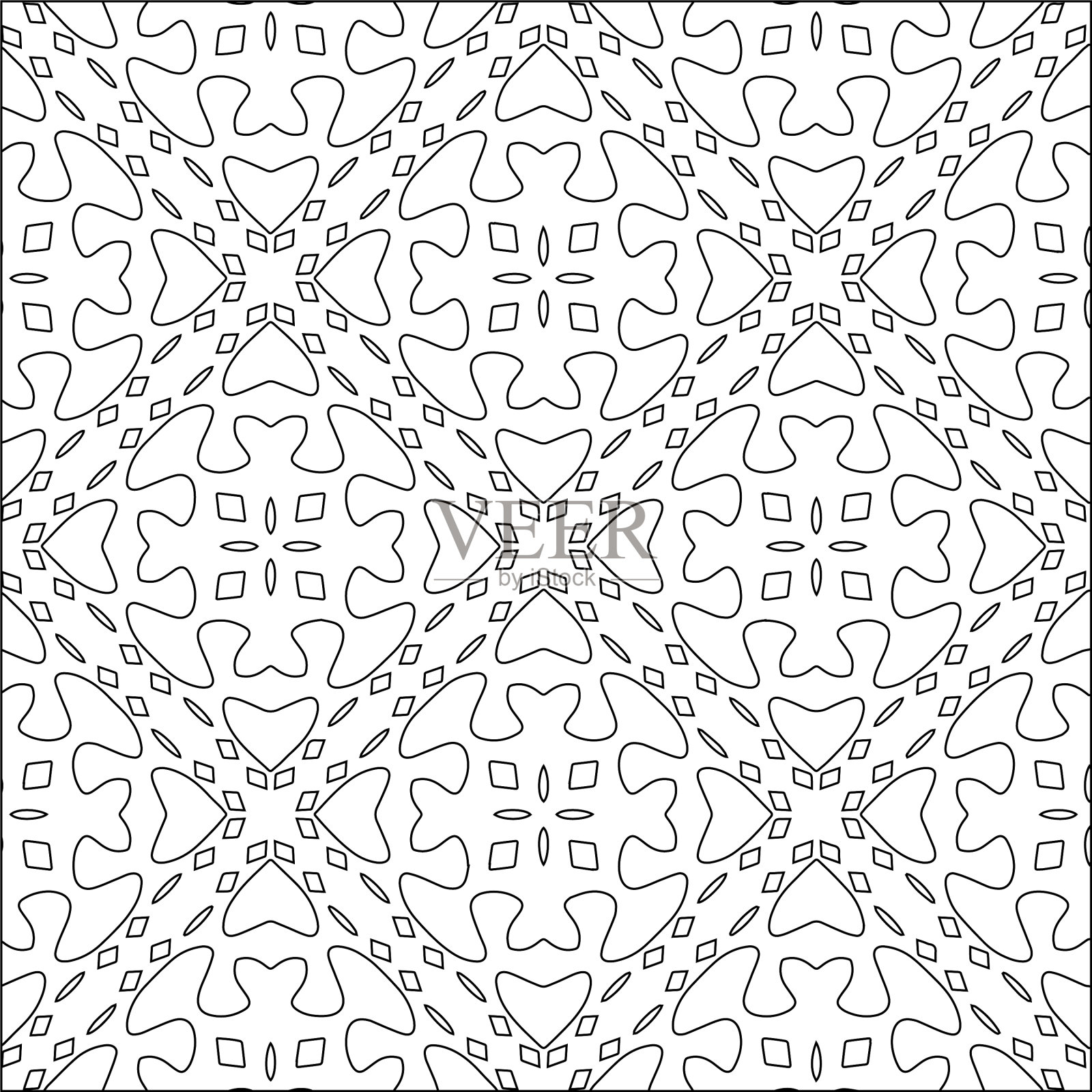 带有三角形元素的几何图案插画图片素材