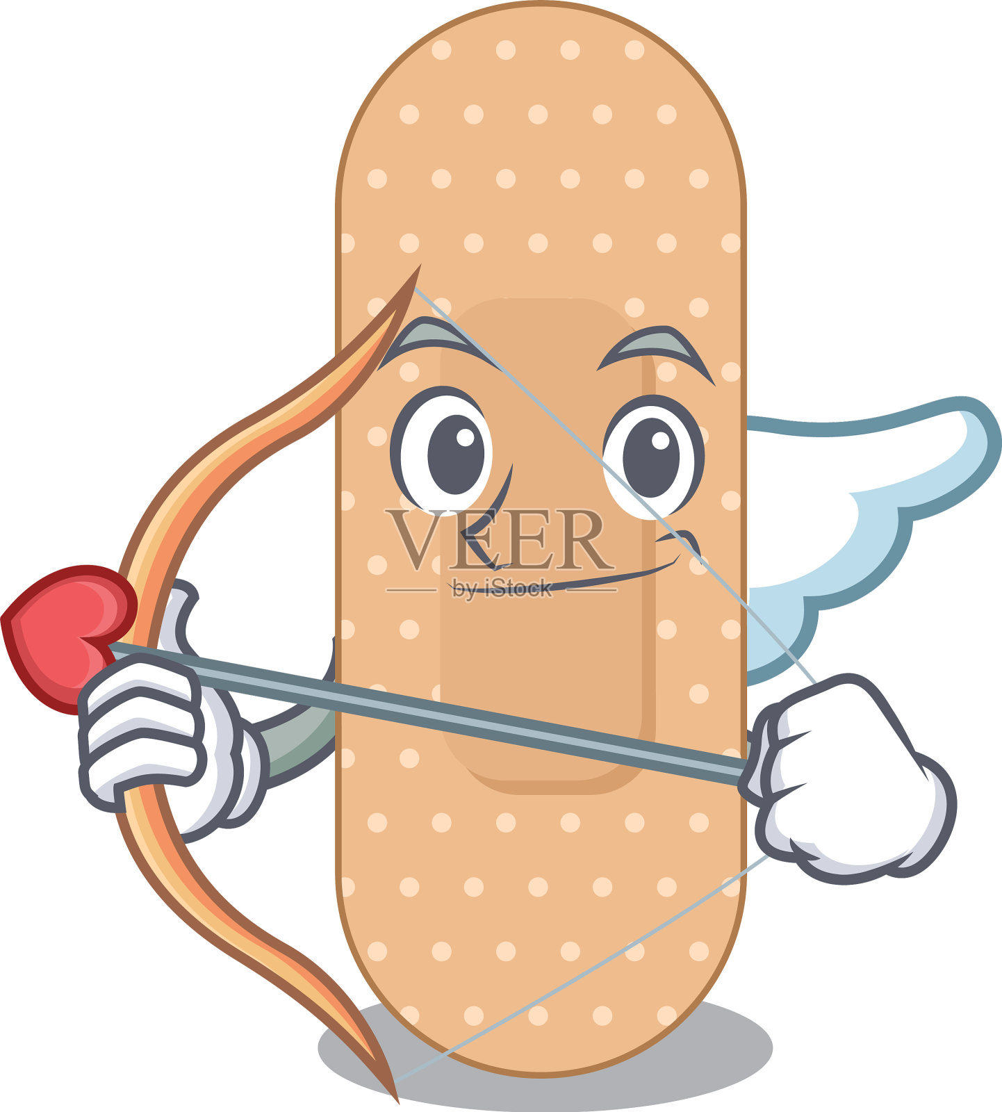 像浪漫的丘比特一样的可爱的标准绷带设计元素图片