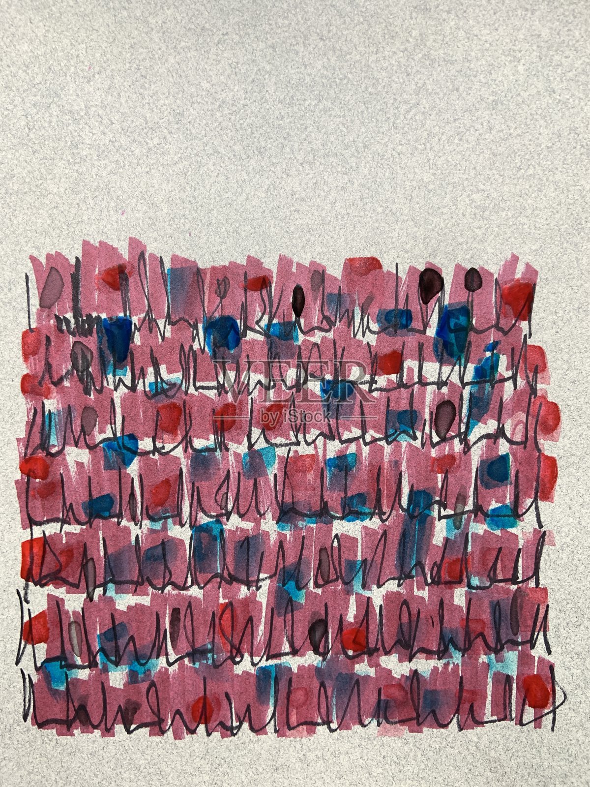 分阶段的抽象混合媒介绘画插画图片素材