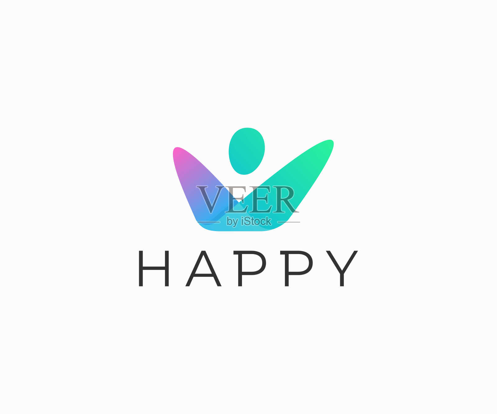 幸福社区的设计。有趣多彩的人向量设计。快乐的人说明插画图片素材