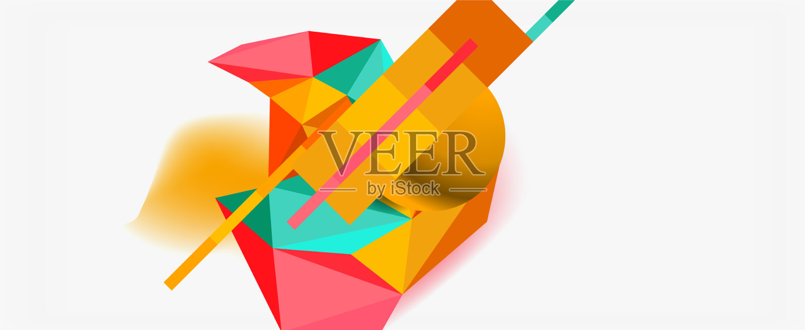 新潮的3d几何构图设计模板插画图片素材