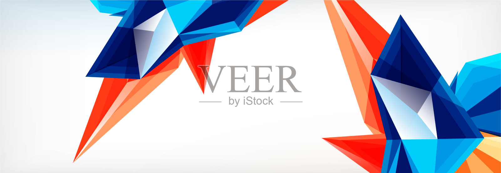 三维三角形和金字塔抽象插画图片素材