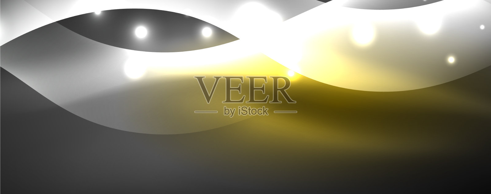 闪闪发光的霓虹波光线抽象插画图片素材