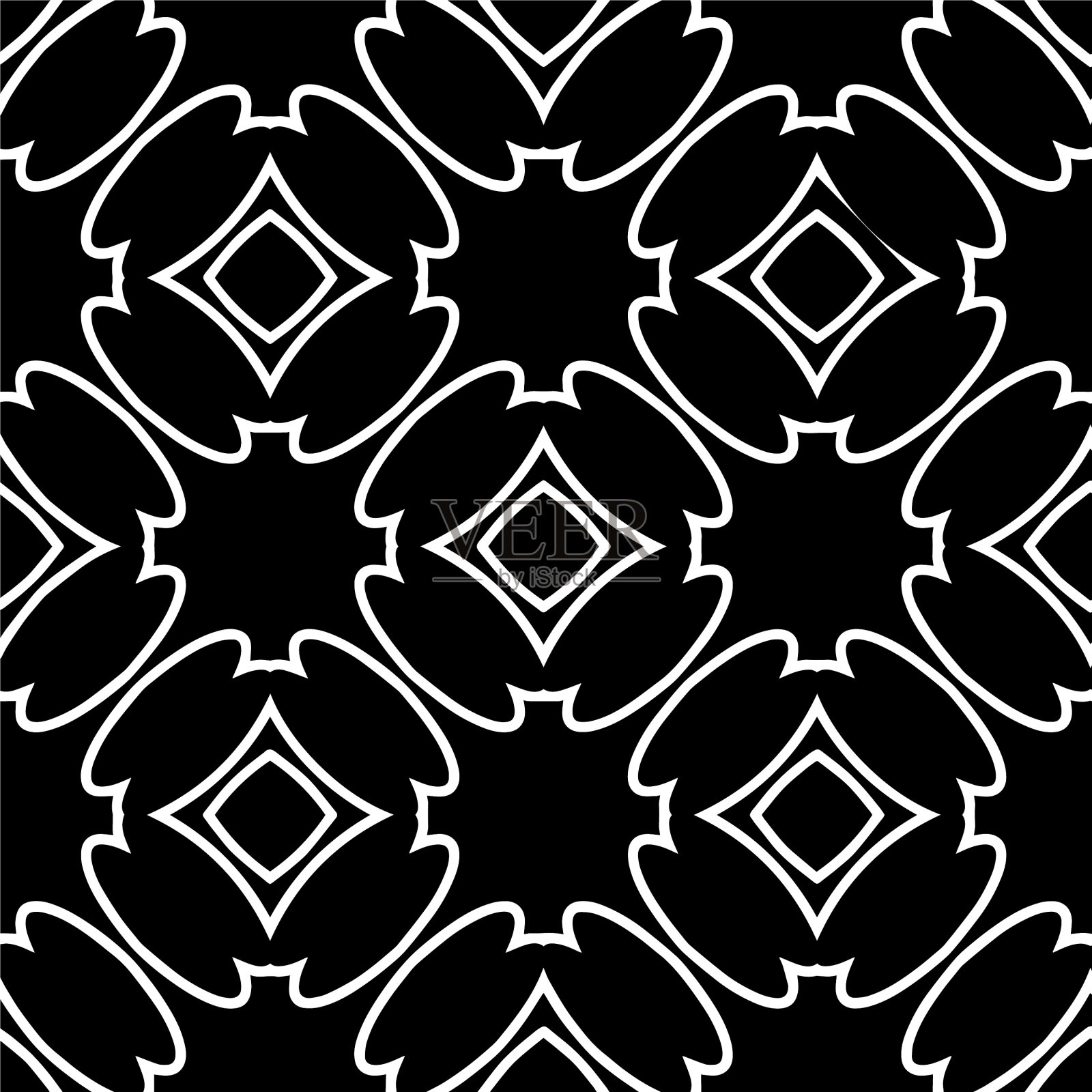 带有三角形元素的几何图案插画图片素材