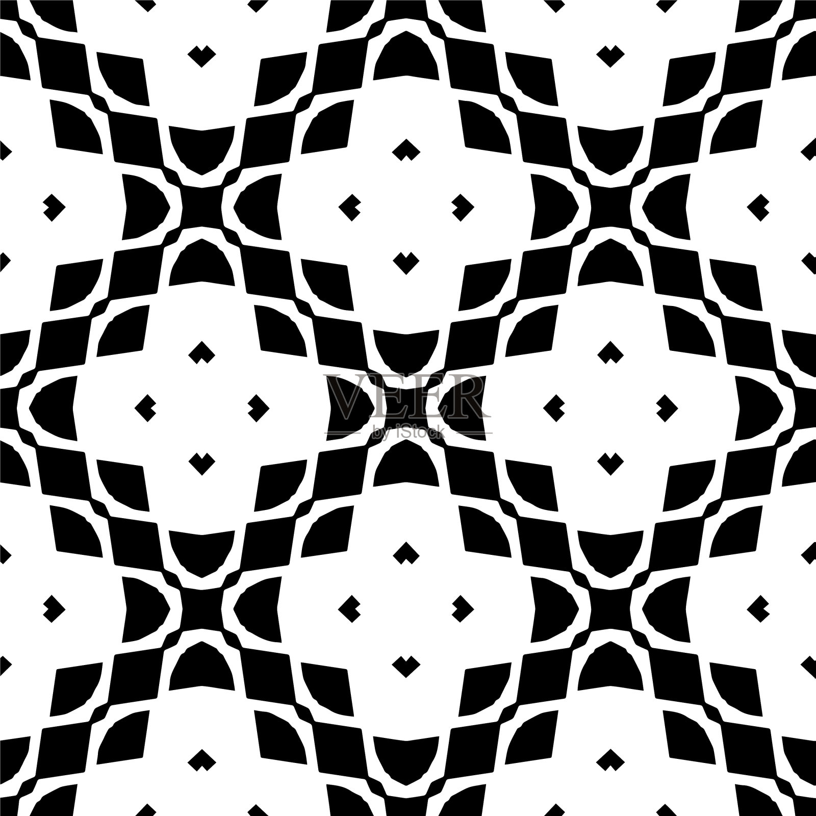 带有三角形元素的几何图案插画图片素材