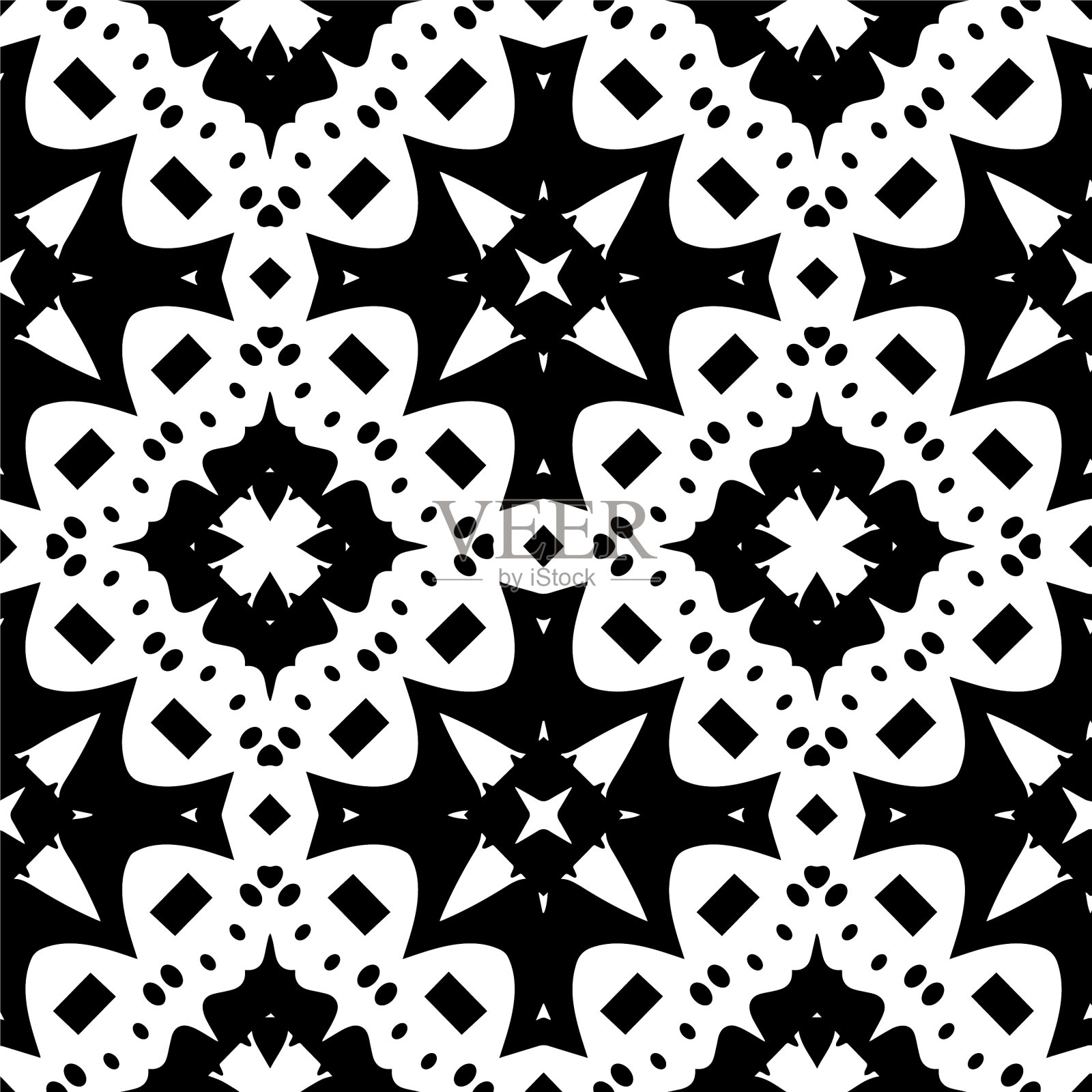 带有三角形元素的几何图案插画图片素材