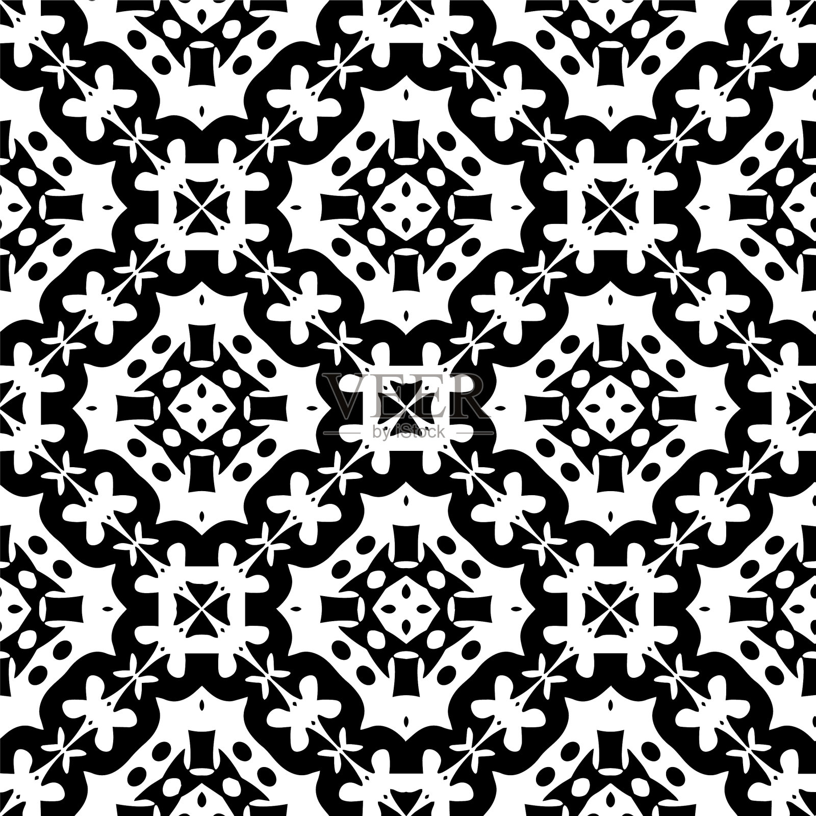 带有三角形元素的几何图案插画图片素材