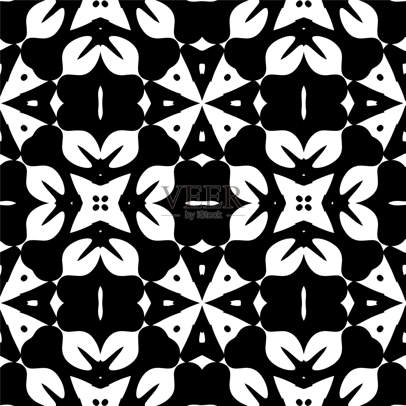 带有三角形元素的几何图案插画图片素材