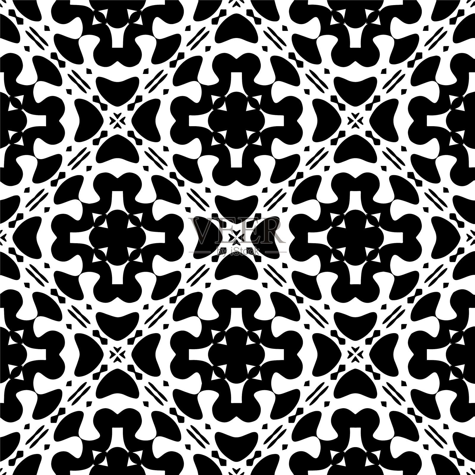 带有三角形元素的几何图案插画图片素材