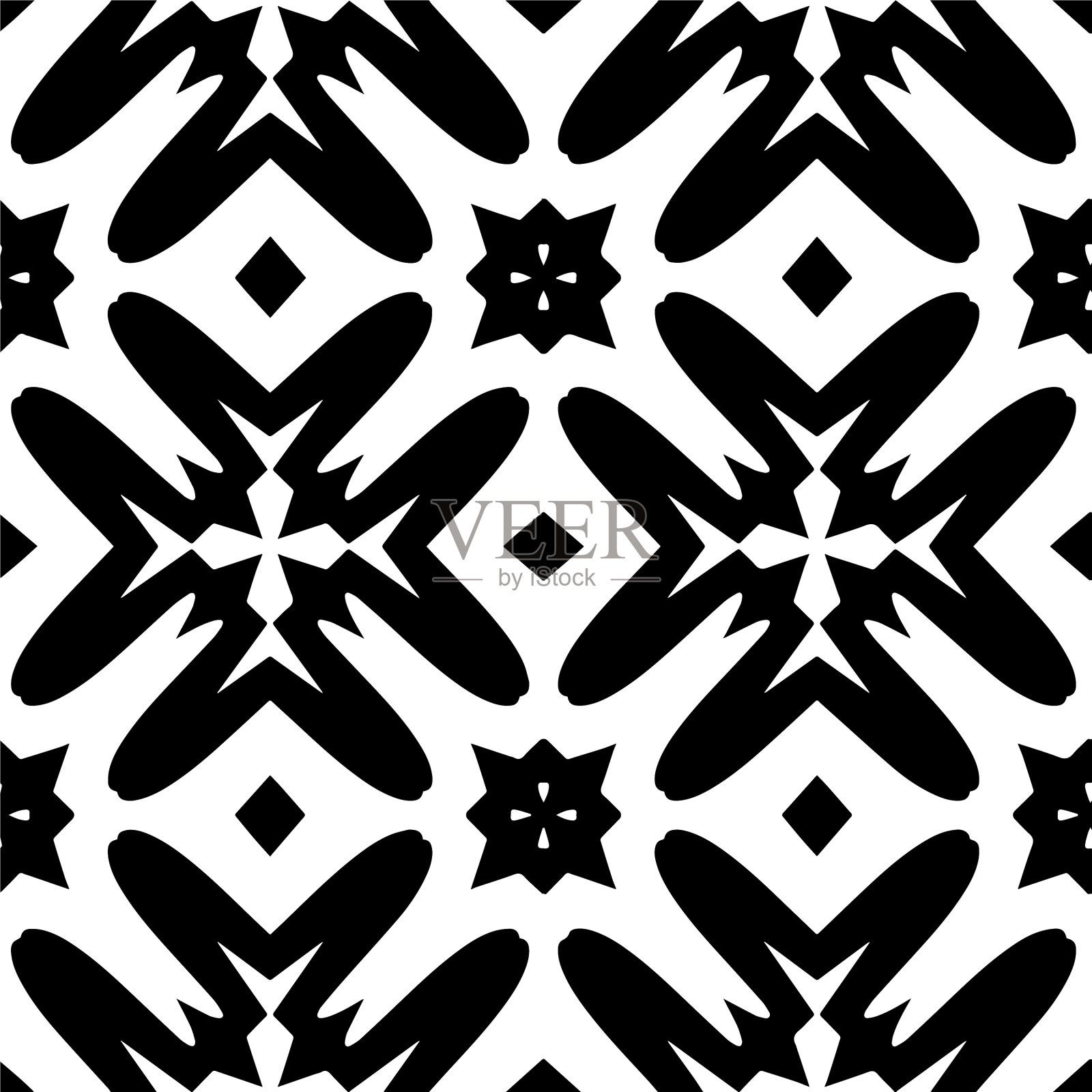 带有三角形元素的几何图案插画图片素材