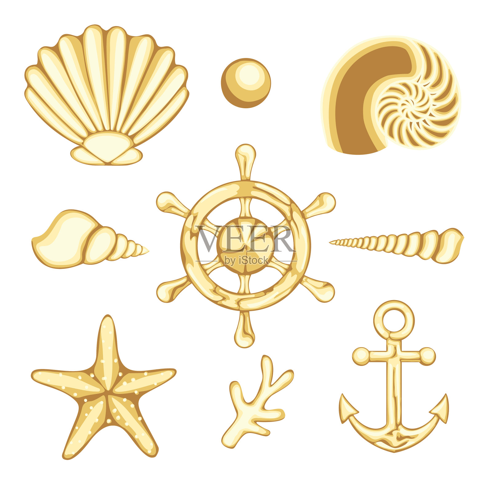 手绘海套图标素材