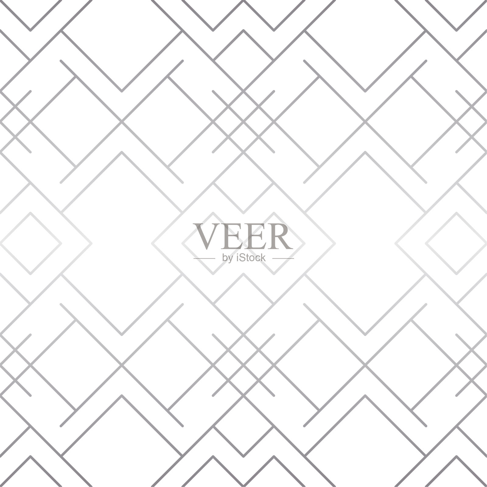 银色的质感。无缝的几何图案。银色的背景。向量无缝模式。几何背景与菱形和节点。抽象的几何图案。插画图片素材