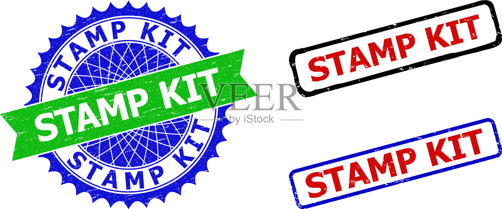 邮票套玫瑰形及长方形双色邮票插画图片素材