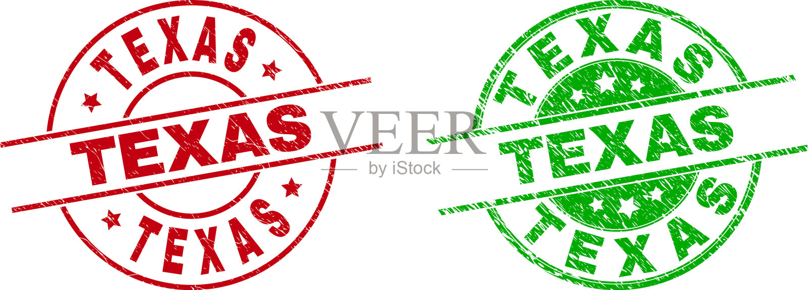 表面腐蚀的德州圆形徽章插画图片素材