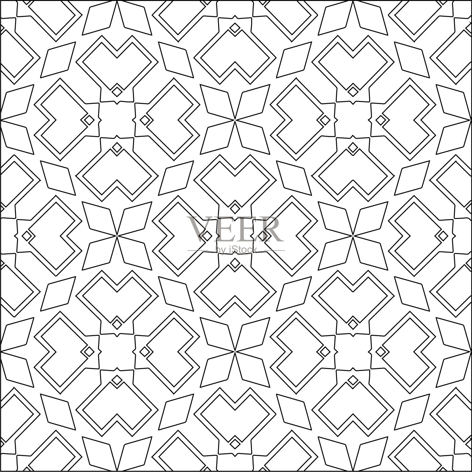 带有三角形元素的几何图案插画图片素材