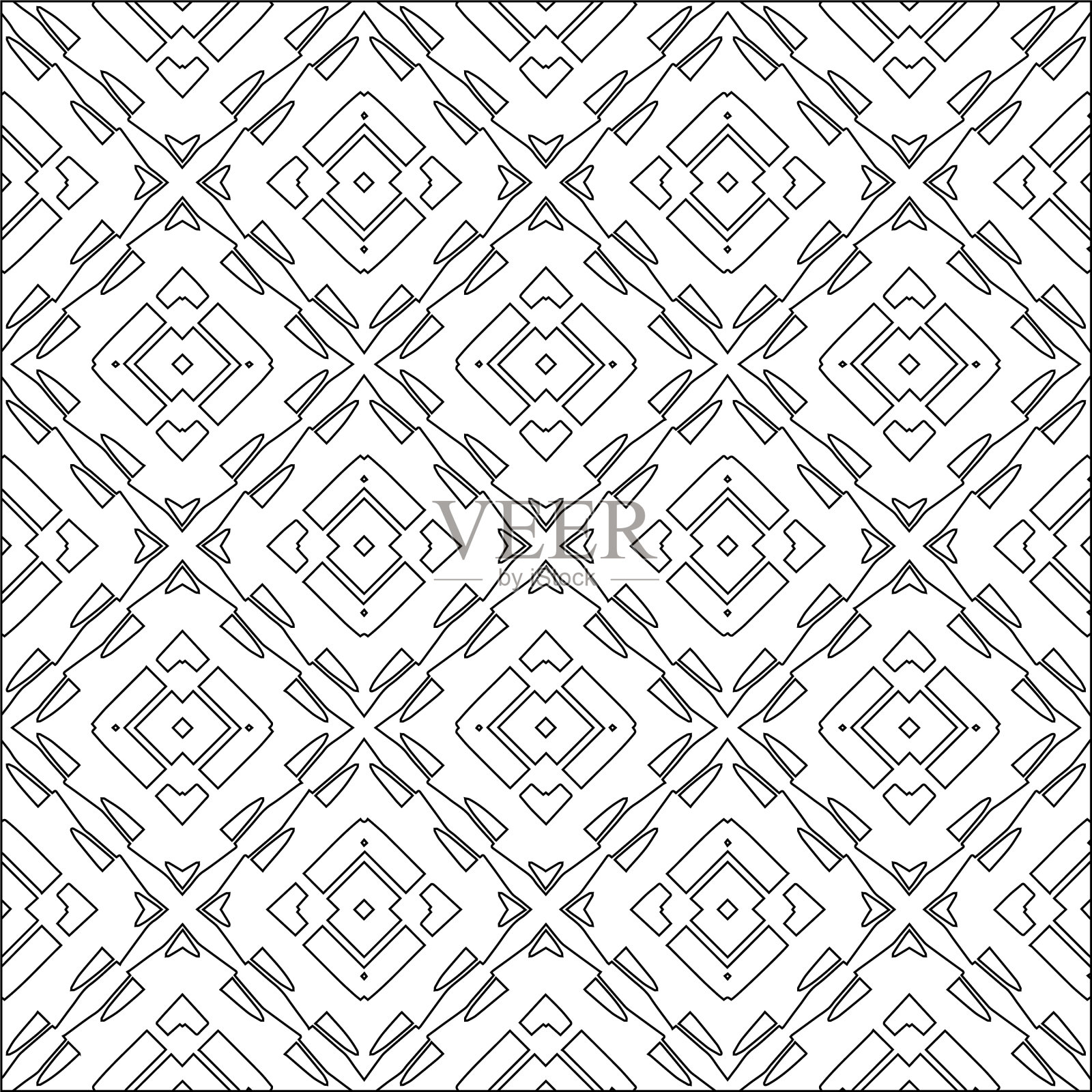 带有三角形元素的几何图案插画图片素材