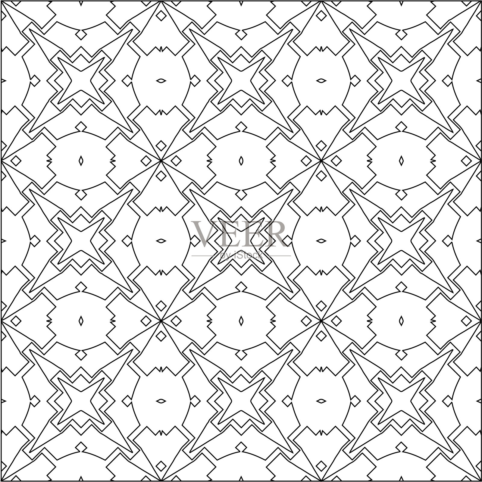 带有三角形元素的几何图案插画图片素材